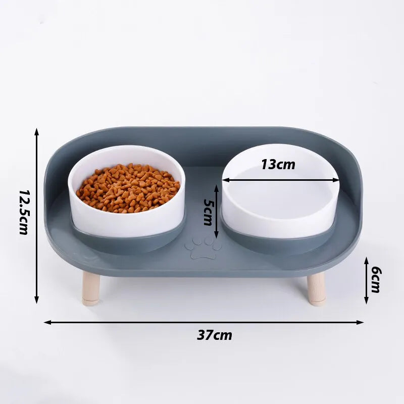 Plastic Double Bowls Water Food For Dogs